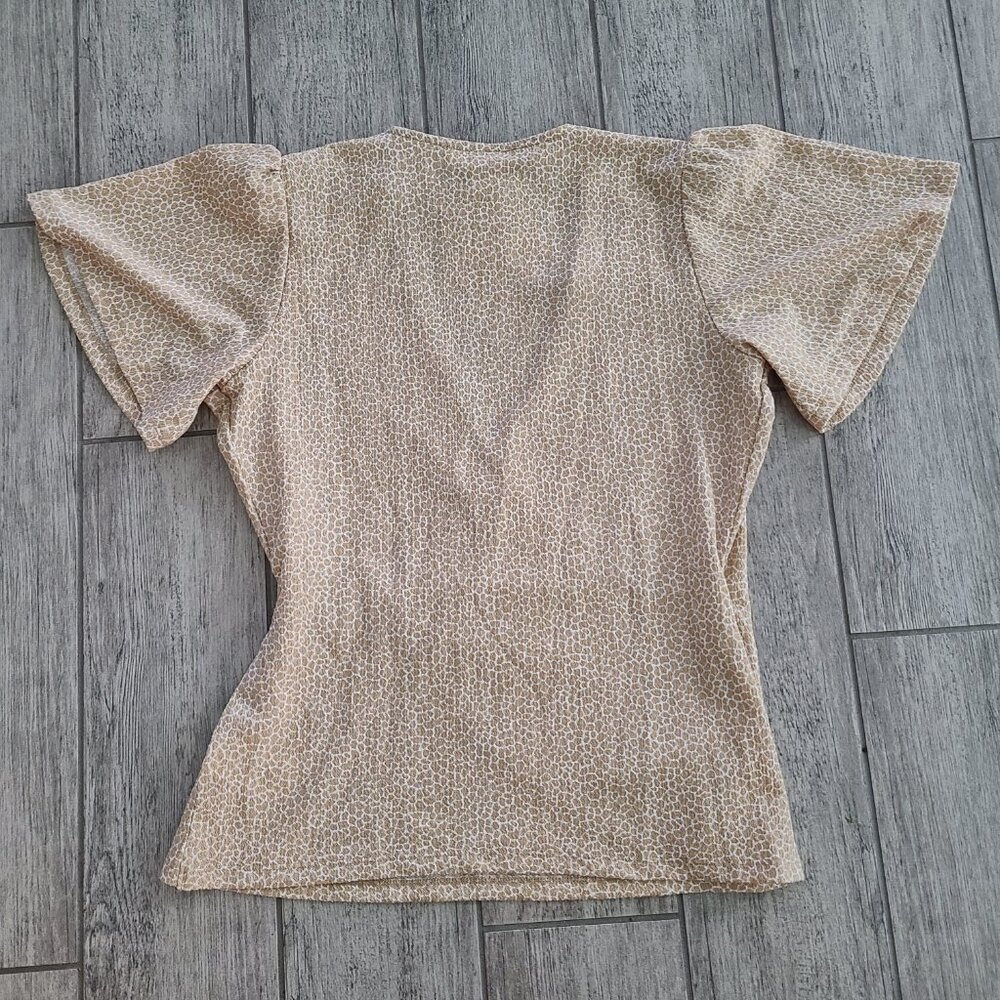 Michael Michael Kors women's khaki short sleeve blouse medium NWT - Picture 13 of 13
